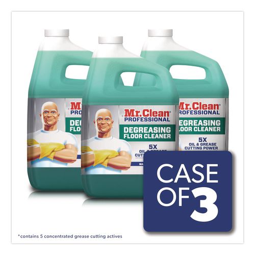 Image of Mr. CleanÂ® Professional Degreasing Floor Cleaner, 1 gal Bottle, 3/Carton