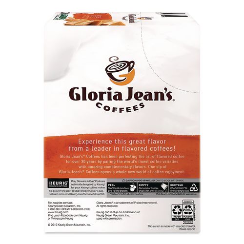 Image of Gloria Jean's® 5000330066 Butter Toffee Coffee K-Cups, 96/carton