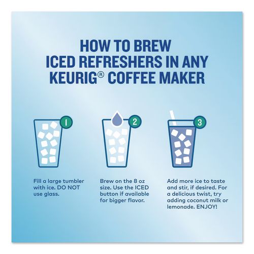 Image of The Original Donut Shop® 5000384762 ICED Refreshers K-Cup Pods, Berry Chill, 20/Box, 4 Boxes/Carton