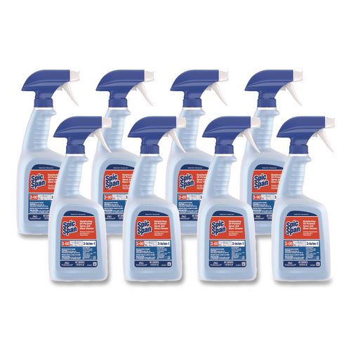 Image of Spic and Span® 58775 Disinfecting All-Purpose Spray and Glass Cleaner, Fresh Scent, 32 oz Bottles, 8 Bottles and 8 Trigger Sprayers/Carton
