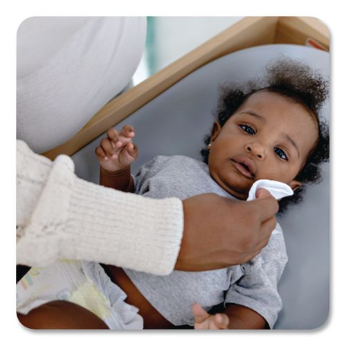 Image of Pampers® 80741436 Sensitive Baby Wipes, 1-Ply, 6.8 x 7, Unscented, White, 56/Pack