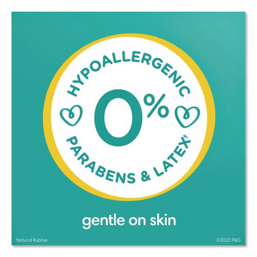 Image of Pampers® 80715533 Sensitive Baby Wipes, 1-Ply, 6.7 x 7, Unscented, White, 84/Pack, 7/Carton
