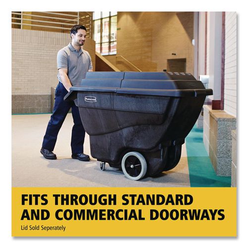 Image of Rubbermaid® Commercial FG101100BLA 0.75 cu yd Structural Foam Tilt Truck, 600 lb Capacity, Black