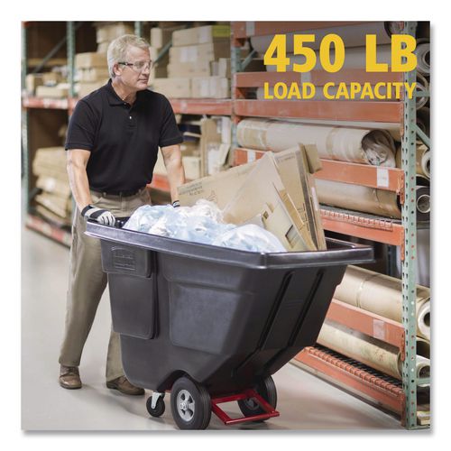 Image of Rubbermaid® Commercial FG130400BLA 0.5 cu yd BRUTE Rotomolded Tilt Truck, 450 lb Capacity, Black