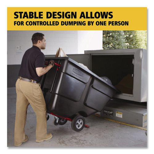 Image of Rubbermaid® Commercial FG130400BLA 0.5 cu yd BRUTE Rotomolded Tilt Truck, 450 lb Capacity, Black