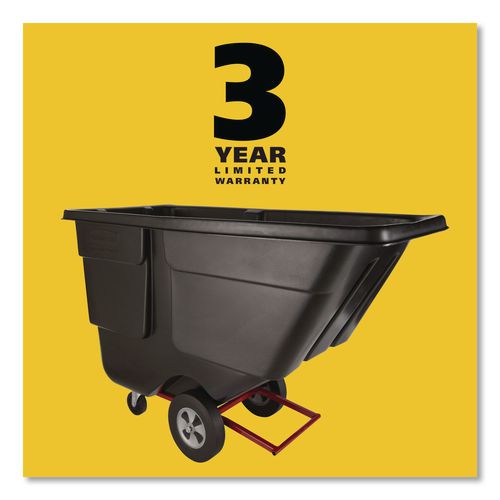 Image of Rubbermaid® Commercial FG130400BLA 0.5 cu yd BRUTE Rotomolded Tilt Truck, 450 lb Capacity, Black