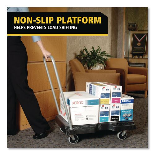 Image of Rubbermaid® Commercial FG440000BLA Utility-Duty Home/office Cart, 250 Lb Capacity, 20.5 X 32.5, Platform, Black