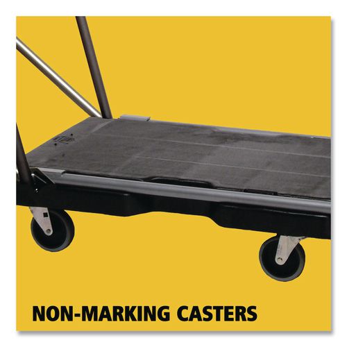 Image of Rubbermaid® Commercial FG440000BLA Utility-Duty Home/office Cart, 250 Lb Capacity, 20.5 X 32.5, Platform, Black