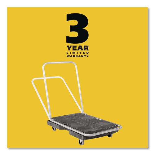 Image of Rubbermaid® Commercial FG440000BLA Utility-Duty Home/office Cart, 250 Lb Capacity, 20.5 X 32.5, Platform, Black