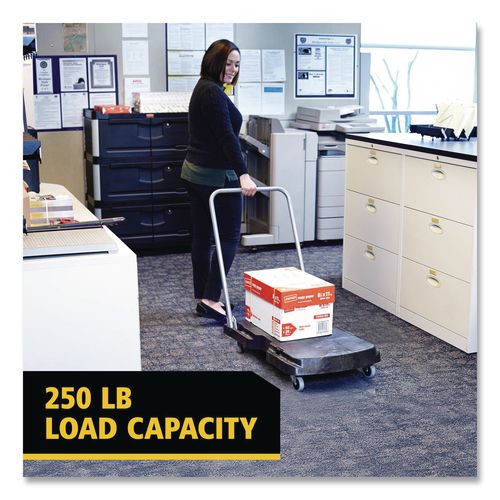 Image of Rubbermaid® Commercial FG440000BLA Utility-Duty Home/office Cart, 250 Lb Capacity, 20.5 X 32.5, Platform, Black
