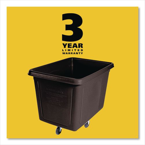 Image of Rubbermaid® Commercial FG461900BLA Cube Truck, 149 gal, 600 lb Capacity, Plastic, Black