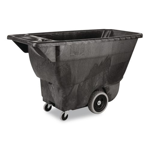 Image of Rubbermaid® Commercial FG9T1300BLA 0.5 cu yd Structural Foam Tilt Truck, Utility Duty, 450 lb Capacity, Black