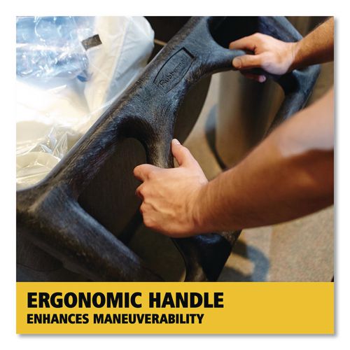Image of Rubbermaid® Commercial FG9T1300BLA 0.5 cu yd Structural Foam Tilt Truck, Utility Duty, 450 lb Capacity, Black