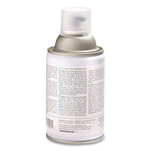Image of Rubbermaid® Commercial FG402093 Tc Microburst 9000 Air Freshener Refill, Mandarin Orange, 5.3 Oz Aerosol Spray, 4/carton