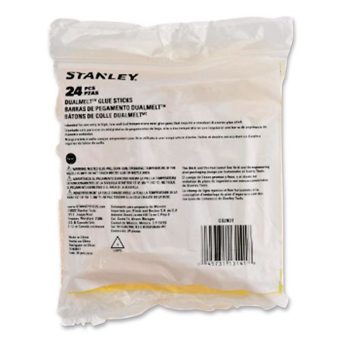 Image of Stanley® GS20DT Dual Temperature Glue Sticks, 0.45" X 4", Dries Clear, 24/pack