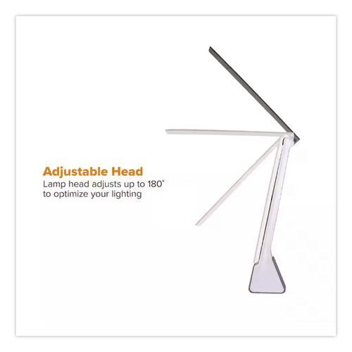 Image of BostitchÂ® Konnect Rechargeable Folding LED Desk Lamp, 2.52w x 2.13d x 11.02h, Gray/Black