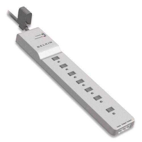 Image of Belkin® BE107200-12 Home/Office Surge Protector, 7 AC Outlets, 12 ft Cord, 2,160 J, White