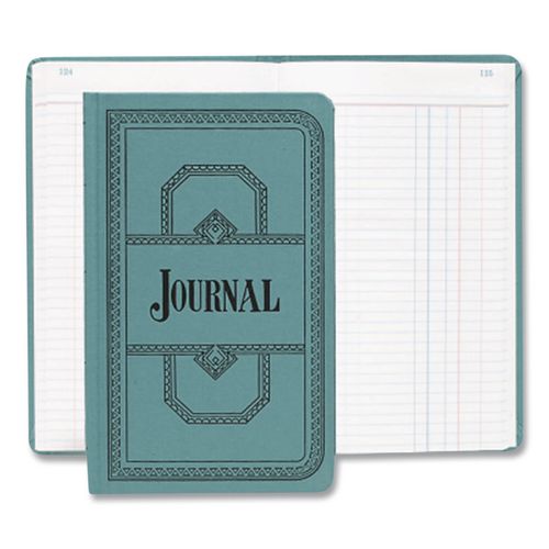 Image of Boorum & Pease® 66-150-J Account Journal, Journal-Style Rule, Blue Cover, 11.75 X 7.25 Sheets, 150 Sheets/book