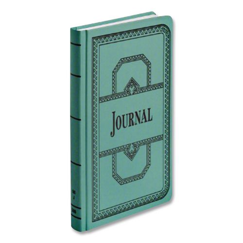 Image of Boorum & Pease® 66-150-J Account Journal, Journal-Style Rule, Blue Cover, 11.75 X 7.25 Sheets, 150 Sheets/book