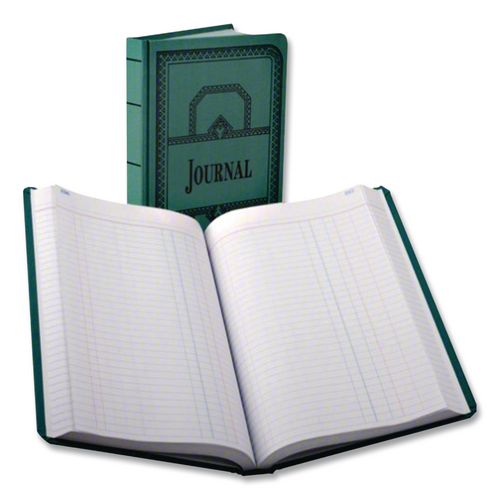 Image of Boorum & Pease® 66-300-R Account Record Book, Record-Style Rule, Blue Cover, 11.75 X 7.25 Sheets, 300 Sheets/book