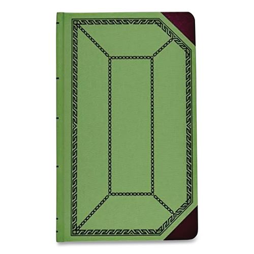 Image of Boorum & PeaseÂ® Account Record Book, Record-Style Rule, Green/black/red Cover, 12.13 X 7.44 Sheets, 500 Sheets/book