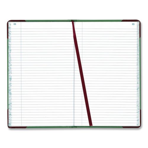 Image of Boorum & PeaseÂ® Account Record Book, Record-Style Rule, Green/black/red Cover, 12.13 X 7.44 Sheets, 500 Sheets/book