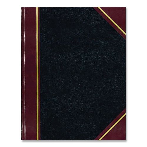 Image of Boorum & Pease® 38-150-R Account Record Book, Record-Style Rule, Black/maroon/gold Cover, 9.25 X 7.31 Sheets, 150 Sheets/book