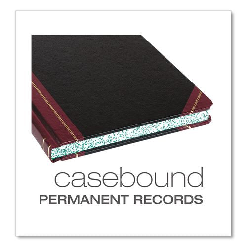 Image of Boorum & Pease® 9-300-R Record And Account Book, Custom Rule, Black/red/gold Cover, 13.75 X 8.38 Sheets, 300 Sheets/book