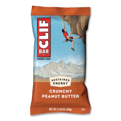 Image of CLIF® Bar CCC50120 Energy Bar, Crunchy Peanut Butter, 2.4 oz Bar, 12/Box