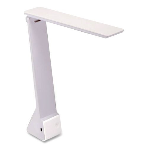 Image of BostitchÂ® Konnect Rechargeable Folding LED Desk Lamp, 2.52w x 2.13d x 11.02h, Gray/White