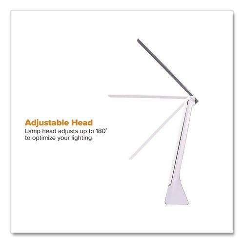 Image of BostitchÂ® Konnect Rechargeable Folding LED Desk Lamp, 2.52w x 2.13d x 11.02h, Gray/White