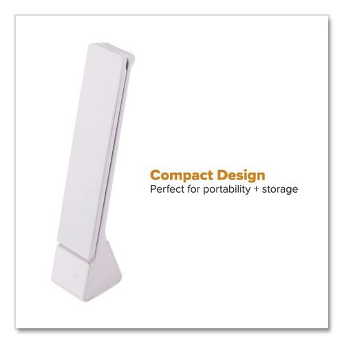 Image of BostitchÂ® Konnect Rechargeable Folding LED Desk Lamp, 2.52w x 2.13d x 11.02h, Gray/White