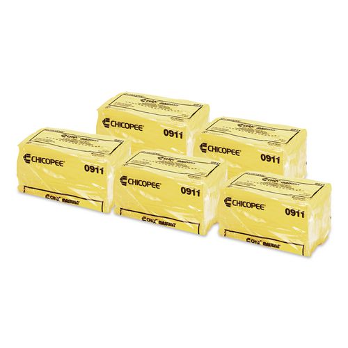 Image of Chix® 8673 Masslinn Dust Cloths, 1-Ply, 24 x 24, Unscented, Yellow, 30/Bag, 5 Bags/Carton
