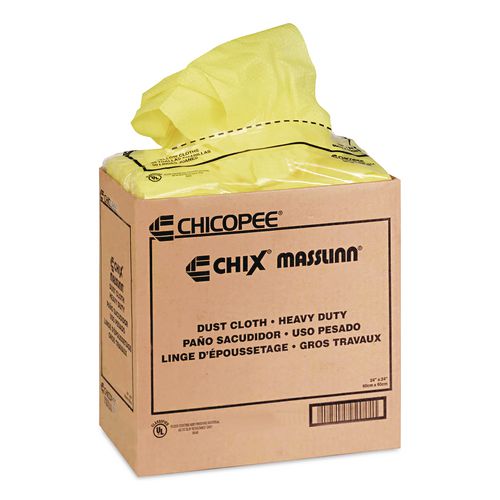 Image of Chix® 8673 Masslinn Dust Cloths, 1-Ply, 24 x 24, Unscented, Yellow, 30/Bag, 5 Bags/Carton