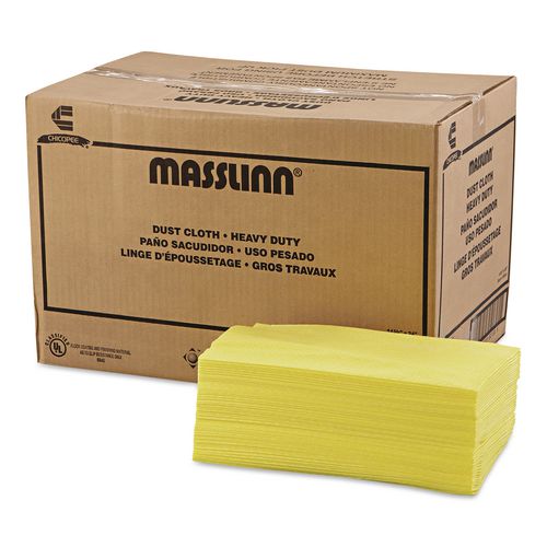 Image of Chix® 213 Masslinn Dust Cloths, 1-Ply, 16 x 24, Unscented, Yellow, 50/Pack, 8 Packs/Carton