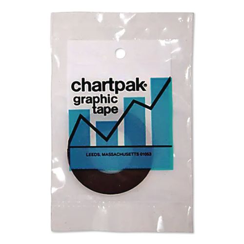 Image of Chartpak® BG6201 Graphic Chart Tapes, 1" Core, 0.06" X 54 Ft, Gloss Black