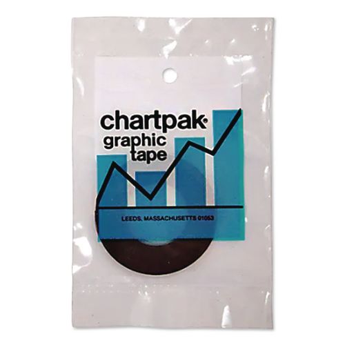 Image of Chartpak® BG1251 Graphic Chart Tapes, 1" Core, 0.13" X 27 Ft, Gloss Black