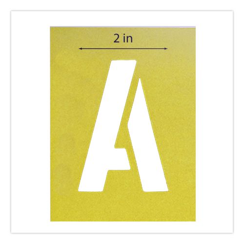 Image of Chartpak® 01560 Professionial Lettering Stencils, Painting Stencil Set, A-Z Set/0-9, 3", Manila, 35/set