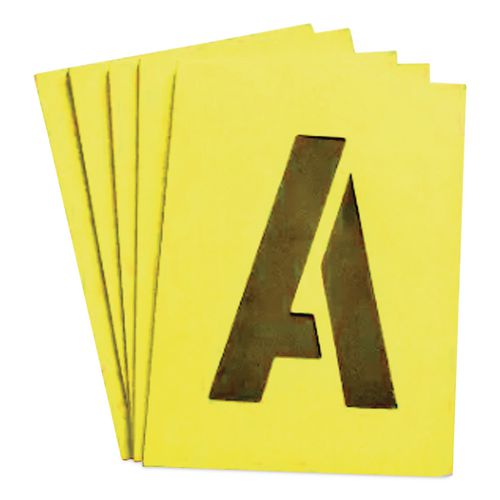 Image of Chartpak® 01560 Professionial Lettering Stencils, Painting Stencil Set, A-Z Set/0-9, 3", Manila, 35/set