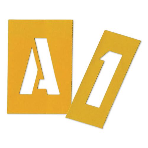 Image of Chartpak® 01560 Professionial Lettering Stencils, Painting Stencil Set, A-Z Set/0-9, 3", Manila, 35/set