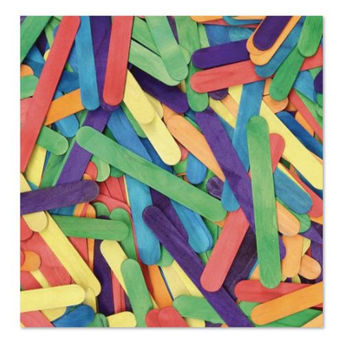 Image of Creativity Street® PAC3776-02 Colored Wood Craft Sticks, 6 x 0.75, 500/Box