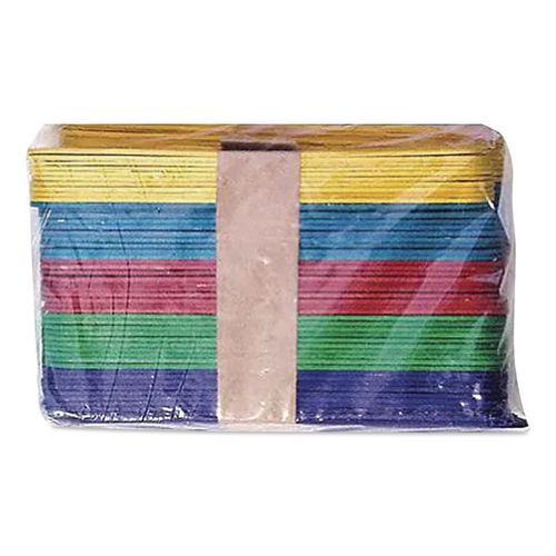 Image of Creativity Street® PAC3776-02 Colored Wood Craft Sticks, 6 x 0.75, 500/Box