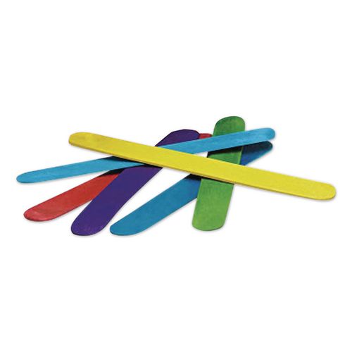 Image of Creativity Street® PAC3776-02 Colored Wood Craft Sticks, 6 x 0.75, 500/Box