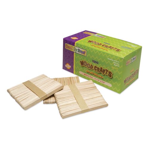 Image of Creativity Street® PAC3775-01 Natural Wood Craft Sticks, 4.5 x 0.38, 1,000/Box
