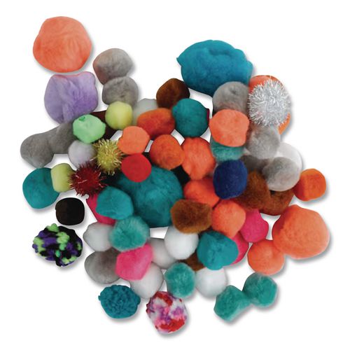 Image of Creativity Street® PAC8180-01 Pound Of Poms Giant Bonus Pack, Assorted Colors, 1,000/pack