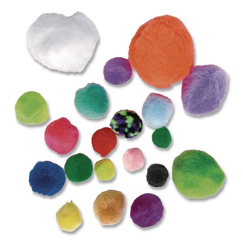 Image of Creativity Street® PAC8180-01 Pound Of Poms Giant Bonus Pack, Assorted Colors, 1,000/pack