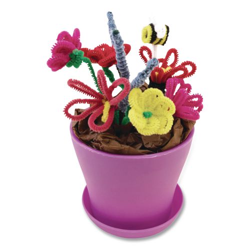 Image of Creativity Street® PAC9112-01 Regular Stems, 12" x 4 mm, Metal Wire/Polyester, Assorted Colors, 1,000/Box