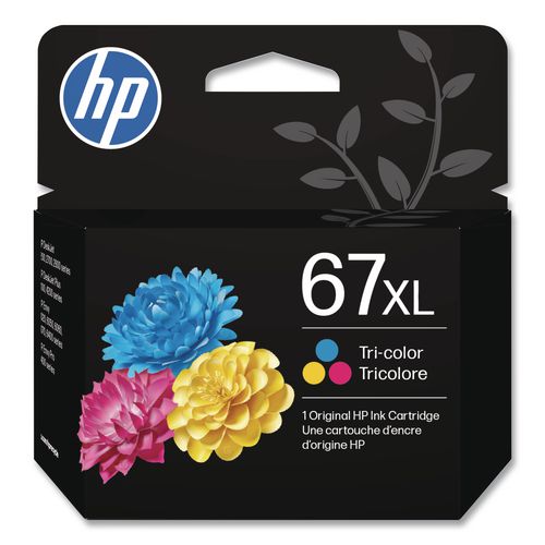 Image of HP 3YM58AN#140 HP 67xl, (3ym58an) High-Yield Tri-Color Original Ink Cartridge