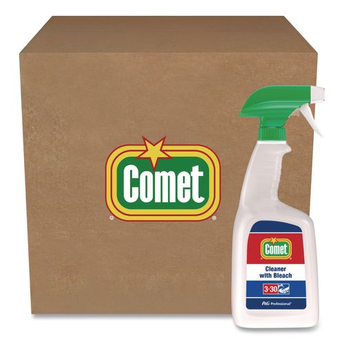 Image of Comet® 02287 Cleaner with Bleach, 32 oz Bottles, 8 Bottles and 2 Trigger Sprayers/Carton