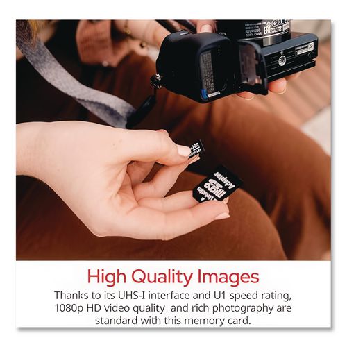 Image of Verbatim® 44084 64gb Premium Microsdxc Memory Card With Adapter, Uhs-I V10 U1 Class 10, Up To 90mb/s Read Speed